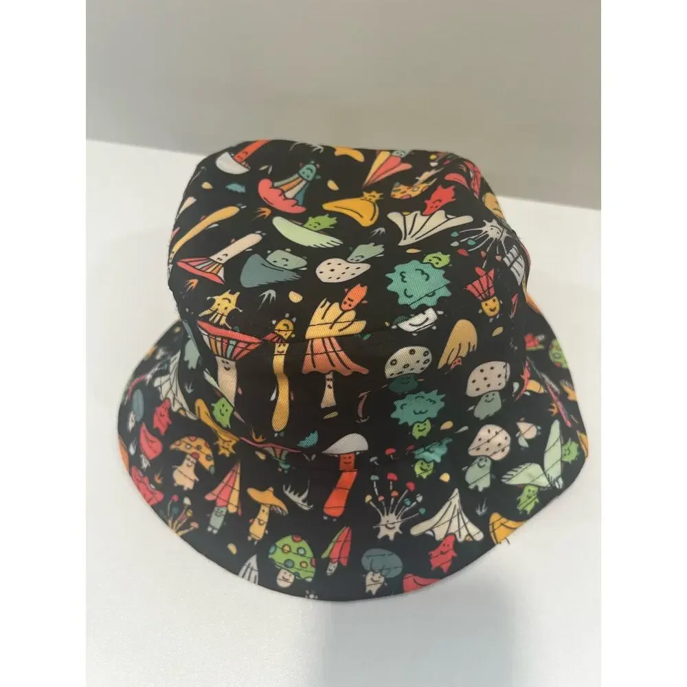 Mushroom Print Bucket Hat Women's Small